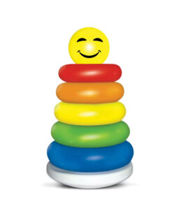 Wiggly Toys Junior Smiley Stacking Colorful Rings
